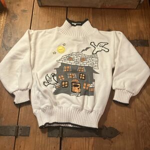Vintage 90s Halloween Kids M 5/6 Haunted House Ghost Sweater Jumper Kids Place